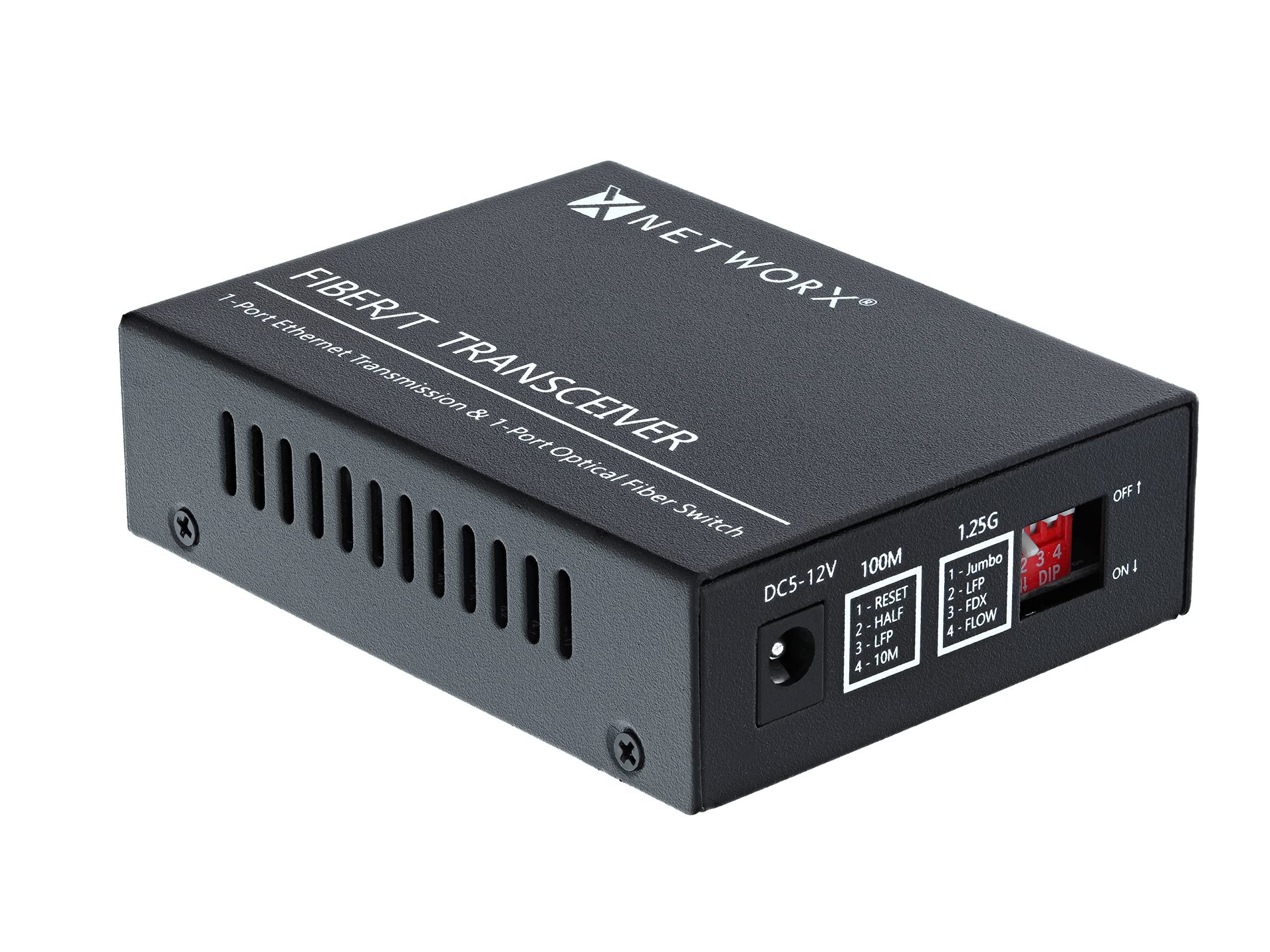 Networx® Gigabit Ethernet Fiber Media Converter | UTP to 1000Base-LX | ST Multimode | 5-Port | High-Speed Network Conversion | Ideal for Office, Data Center & Enterprise Networking