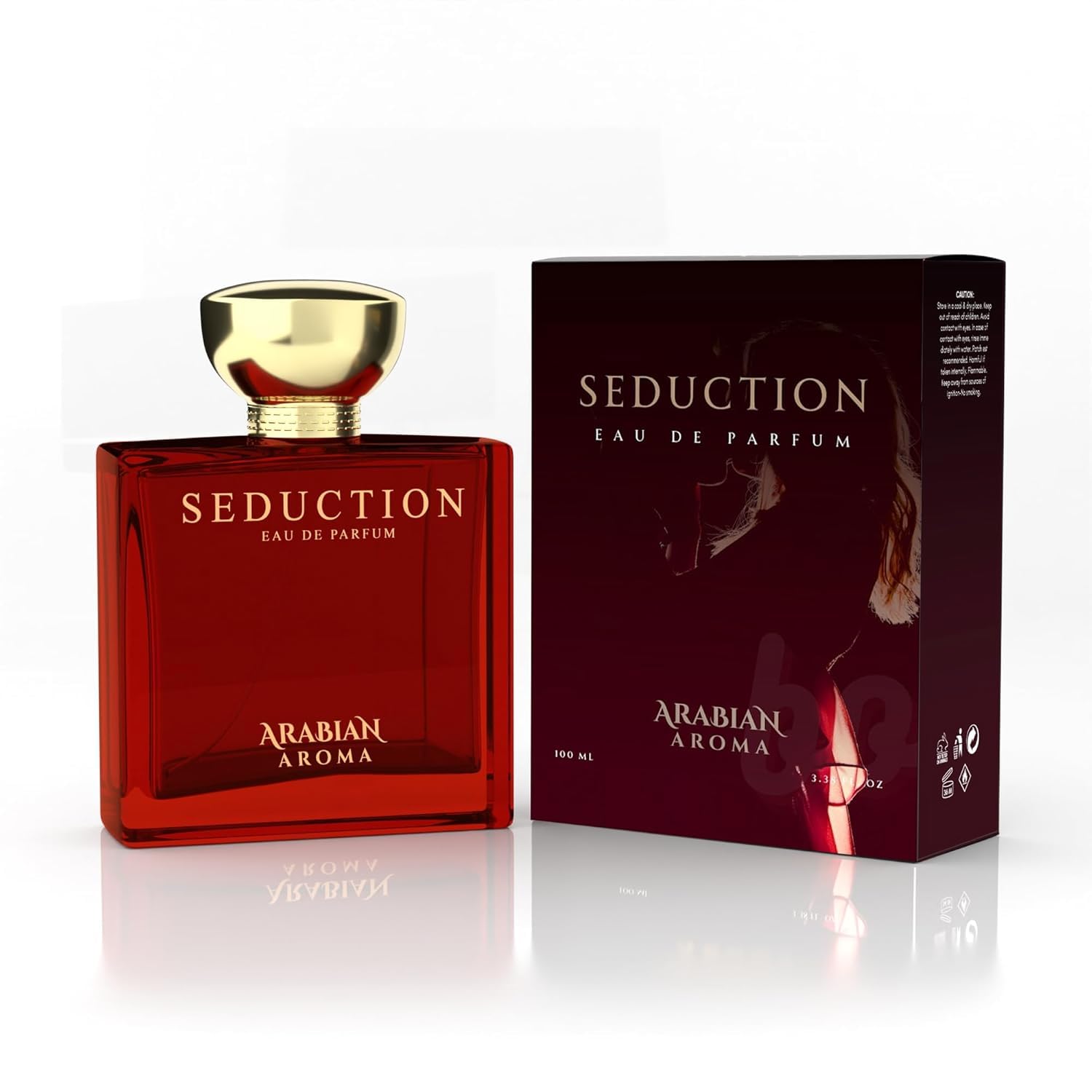 Arabian Aroma Seduction Men's Cologne | Premium Long-Lasting Eau De Parfum | Exotic Woody Spicy Fragrance for Men | 100ml Bottle | Perfect for Date Night, Office & Special Occasions