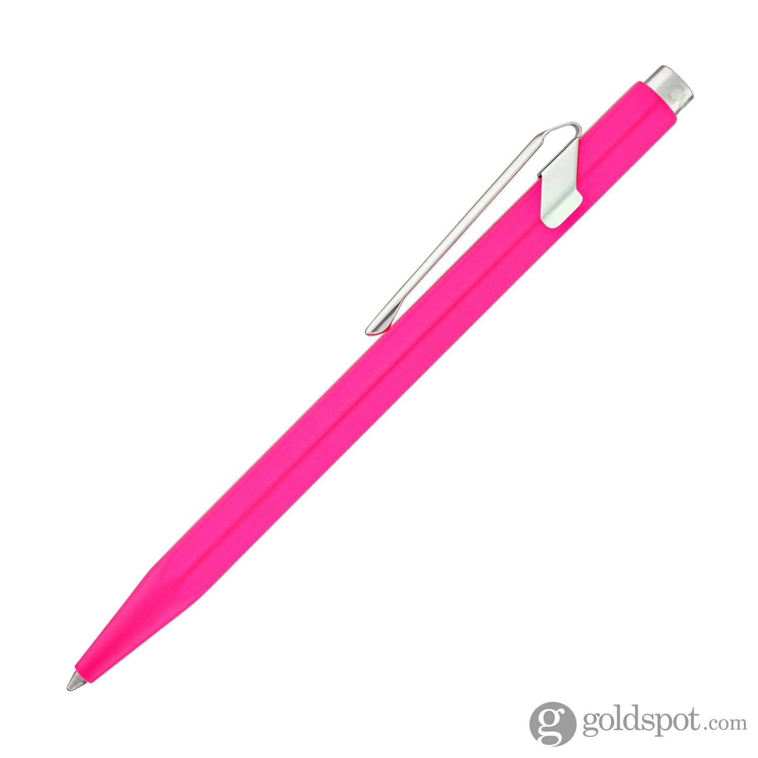 Premium Caran d'Ache 849 Metal Collection Ballpoint Pen - Fluorescent Pink Ink for Smooth Writing | Luxury Office & Gift Pen for Professionals, Students & Collectors