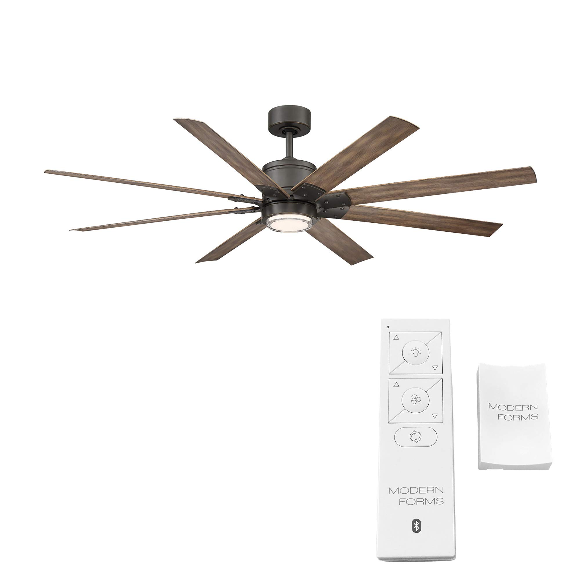 Renegade 52in Smart Ceiling Fan with LED Light Kit & Remote Control, Oil Rubbed Bronze & Barn Wood Design, Alexa & App Compatible for Indoor and Outdoor Use in Living Rooms, Bedrooms, and Patios