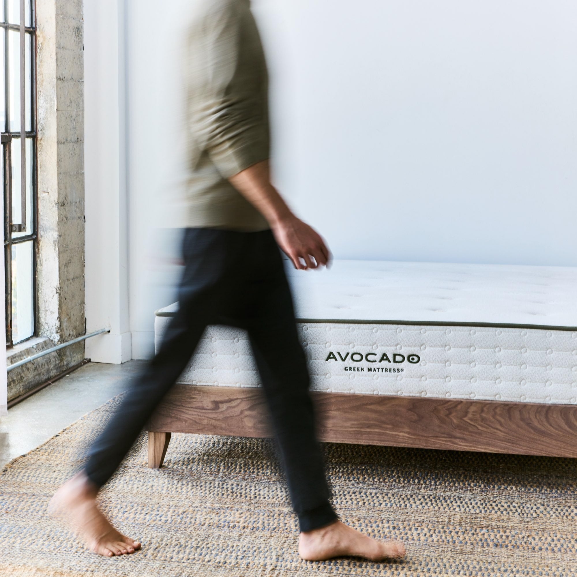 Modern City Bed Frame - Queen Size Platform Bed with Storage, Sturdy Metal Frame & Wooden Slats - Perfect for Small Apartments & Urban Living Spaces