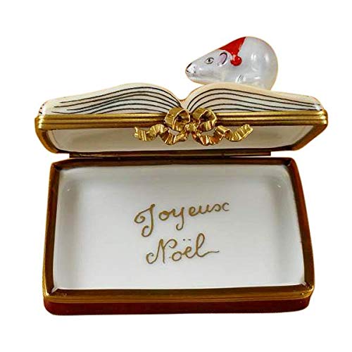 Rochard Limoges Christmas Box - 'Twas The Night Before Christmas Book - Holiday Collectible Gift for Home Decor & Christmas Tree Ornament
