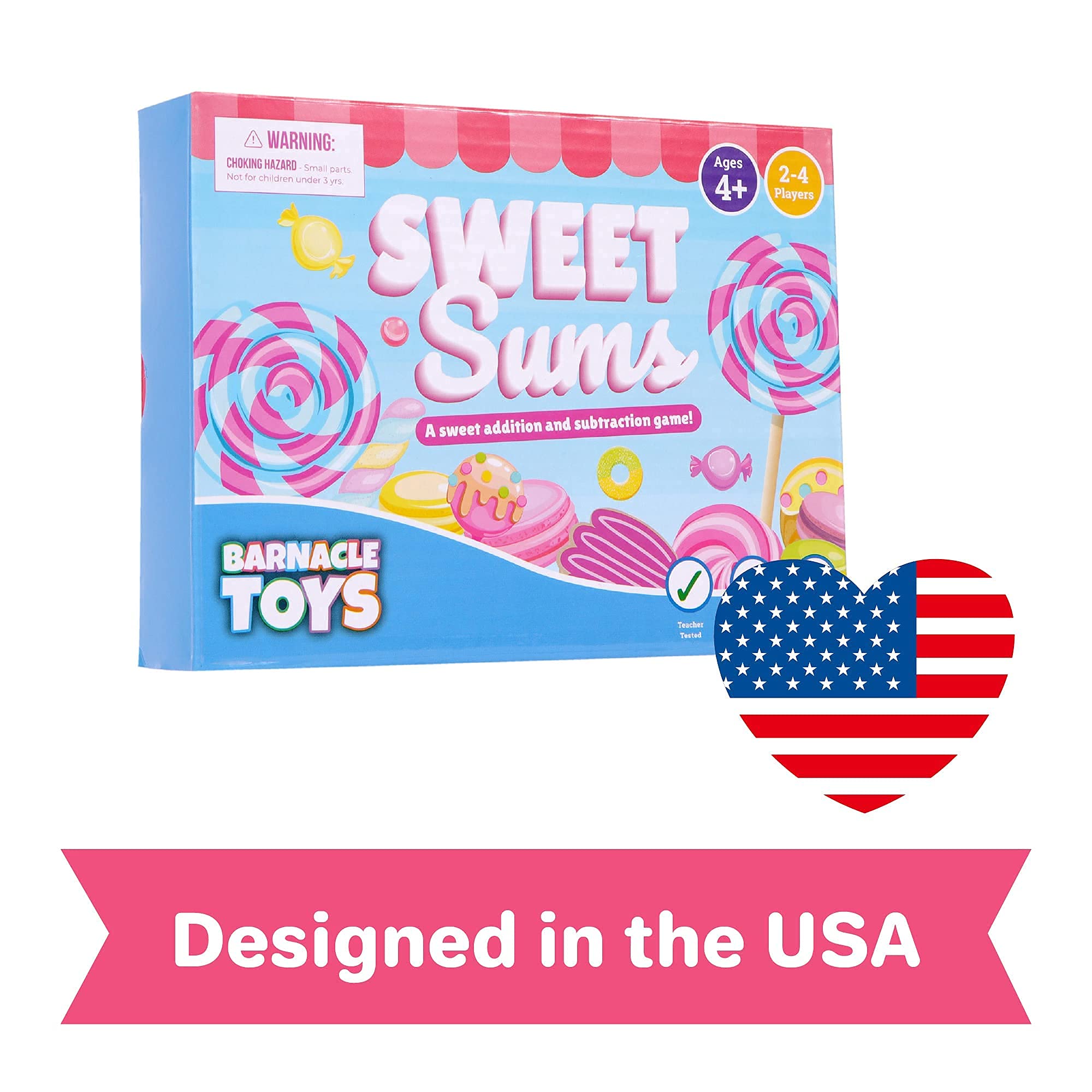 Sweet Sums Kindergarten Math Games - Addition and Subtraction Learning Games for Kids Ages 4-8 | 1st Grade Math Manipulatives | Fun Classroom & Homeschool Math Activities