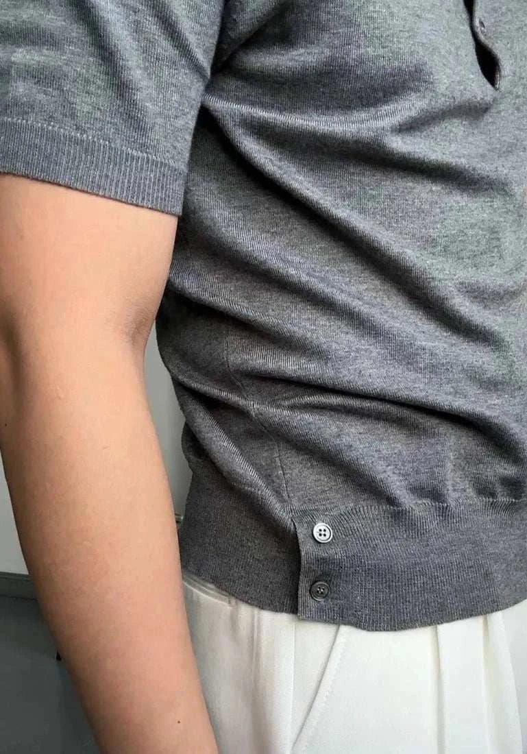 Men's Slim Fit Polo Shirt - Breathable Summer Casual T-Shirt for Outdoor Activities & Daily Wear