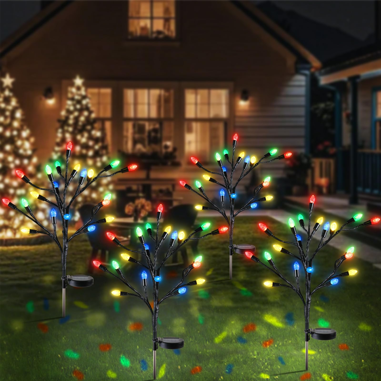 20 LED Solar Strawberry Lights - Waterproof Outdoor Garden Lights for Yard, Patio, Porch, Backyard | Christmas Decor & Party Decoration | Perfect for Weddings, Festivals, and Nighttime Ambiance