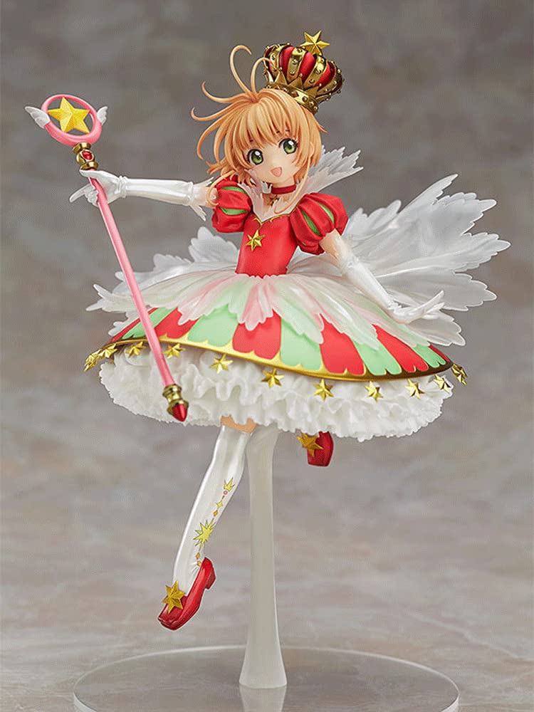 Kurrma Anime Figure - Cardcaptor Sakura Kinomoto 15th Anniversary Ver. - Cute Anime Girl Action Figure - PVC Collectible Model (25cm/9.8inch) - Perfect for Anime Fans, Collectors & Home Decor