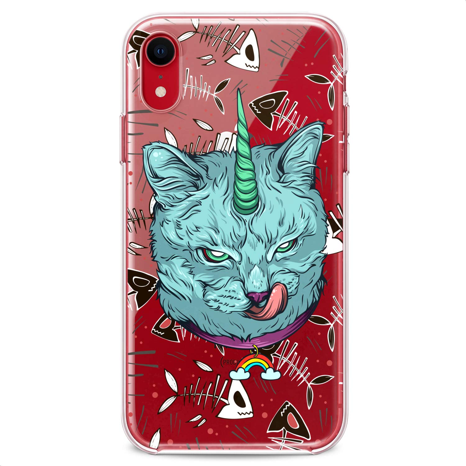Premium Flexible TPU Phone Case for iPhone 16/15/14/13/12/11 Pro Max/Plus/Mini/Xs/Xr/X/8/7/6/5/SE - Slim Clear Silicone Cover with Cute Unicat Design for Women & Teens (Green) | Perfect for Everyday Protection & Stylish Outfits