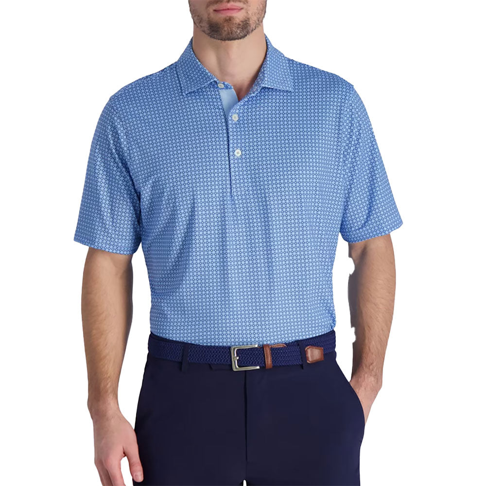 Fairway & Greene Bellinger Print Men's Golf Polo Shirt - Moisture Wicking & UV Protection - Perfect for Golf Tournaments & Casual Summer Wear