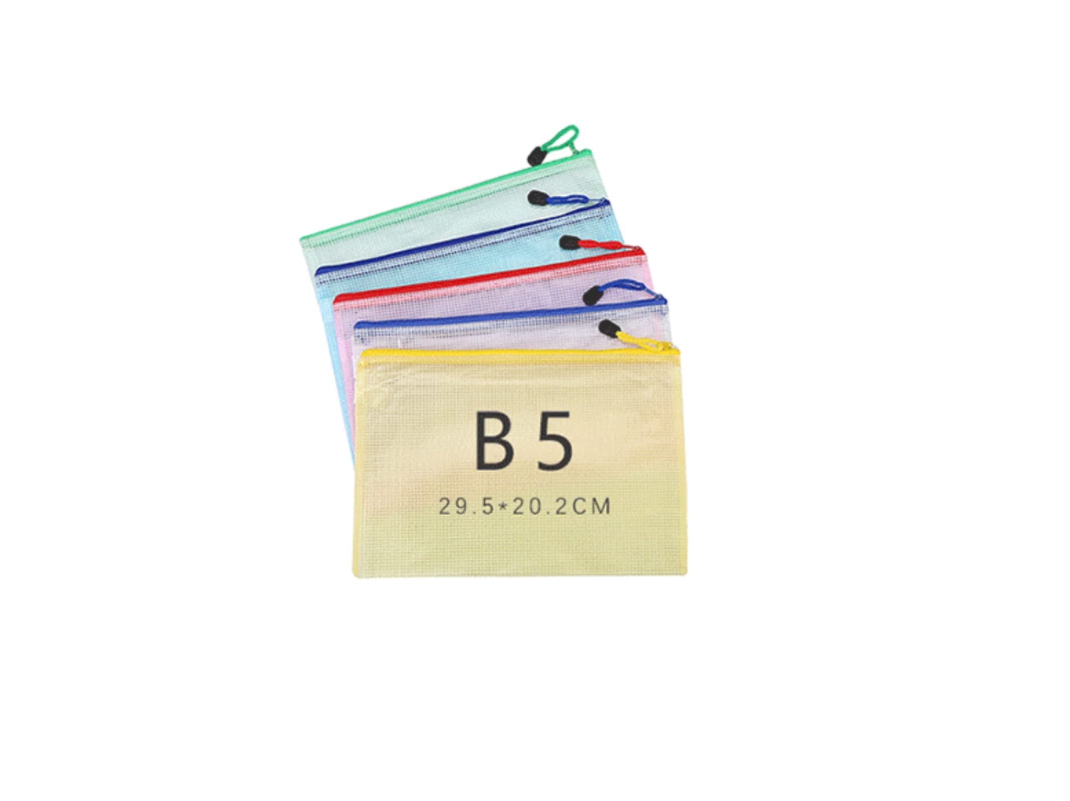 KBREE Grid Zippered File Bag - Waterproof Transparent Pencil Case for School, Office & Travel - Organize Documents, Bills, Stationery & Supplies - Perfect for Students, Professionals & Organization