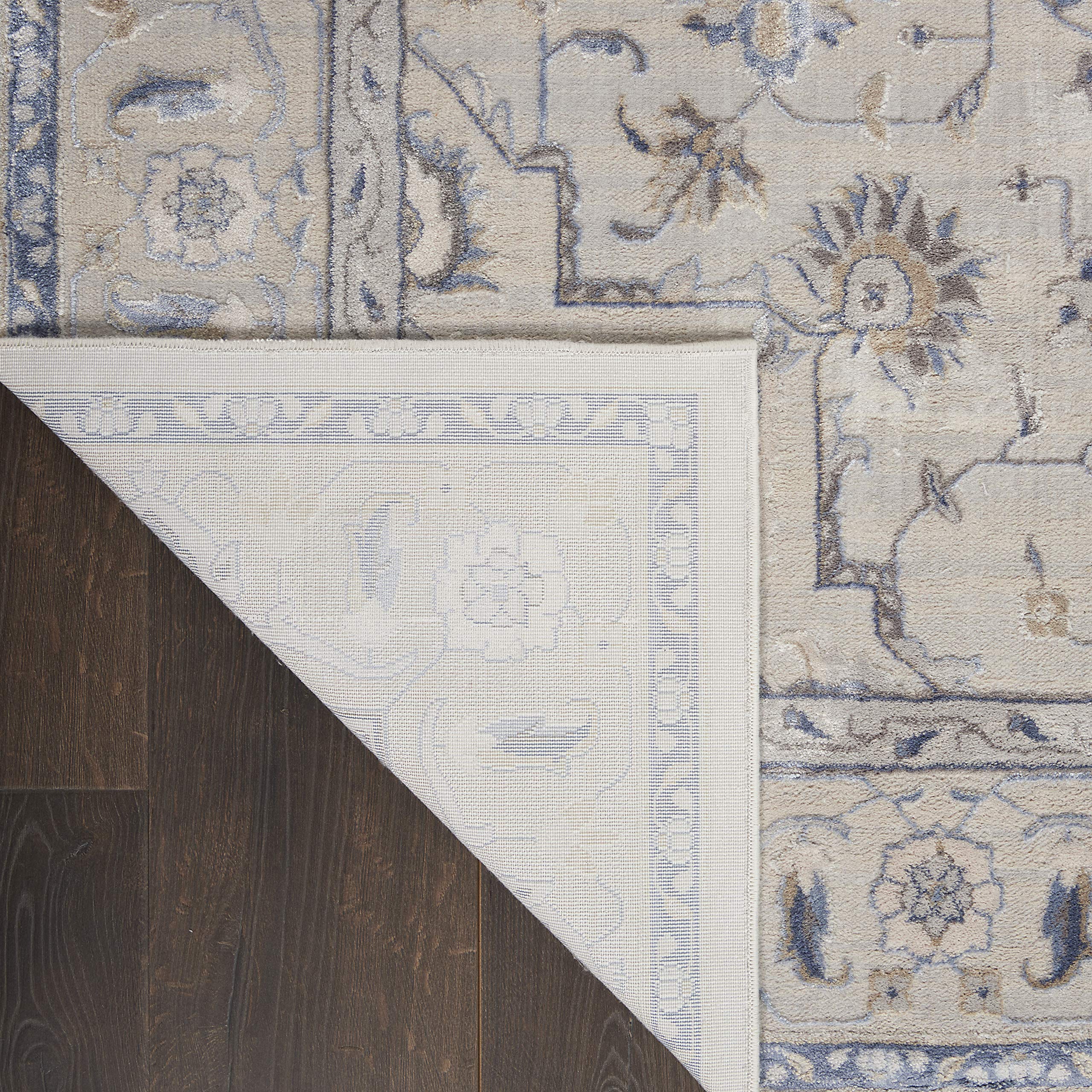 Nourison Sleek Textures Traditional Ivory/Grey 5'3