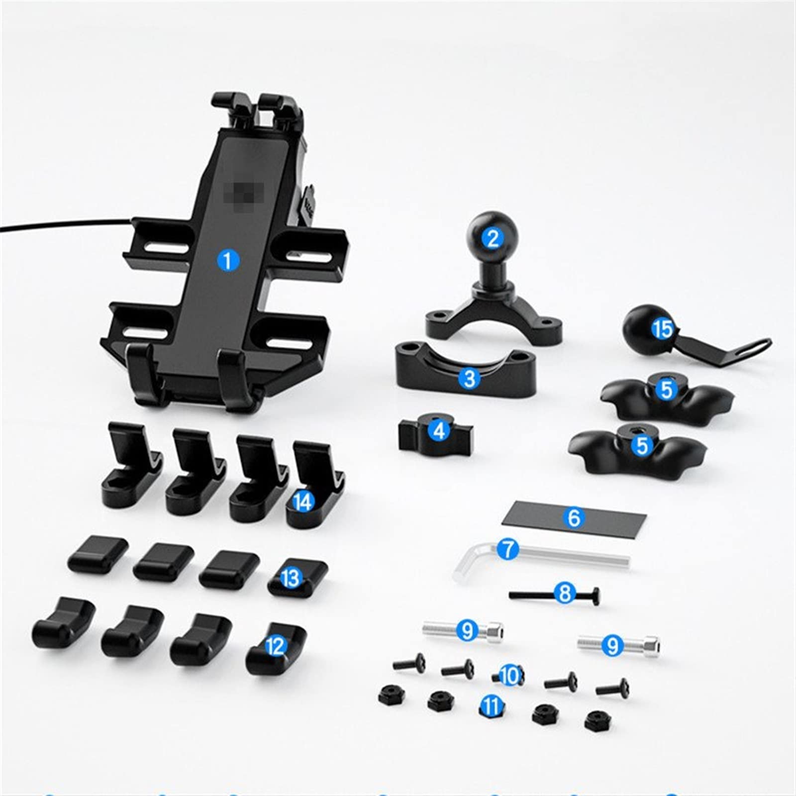 TSTS Motorcycle Phone Mount - Aluminum Alloy 360° Rotating Bike Phone Holder for iPhone & Android - Perfect for Motorcycle, Bicycle, Scooter & Outdoor Adventures