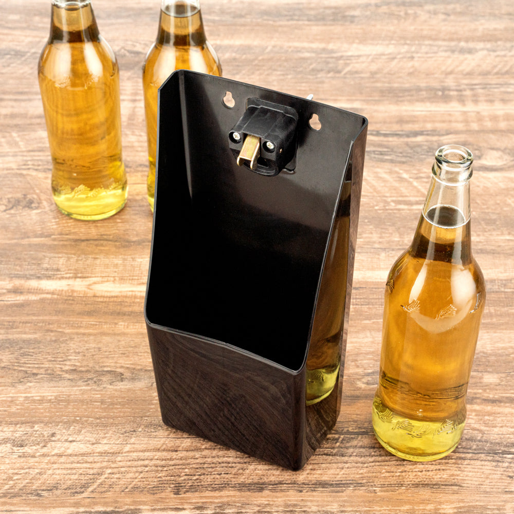 Bar Lux Black Bottle Cap Catcher with Built-in Opener - 8.25