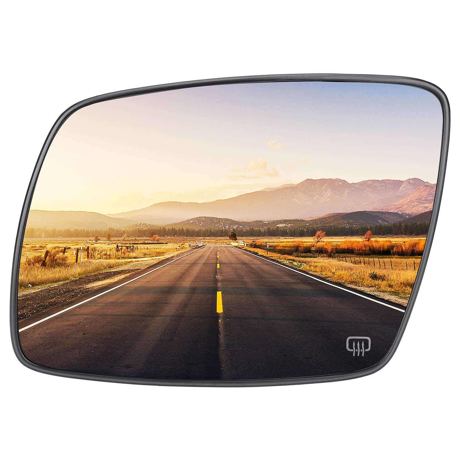 Heated Left Side Mirror Glass Replacement for Dodge Journey 2009-2019 - Fits 68045693AA & 68045691AA - Perfect for Winter Driving & Enhanced Visibility