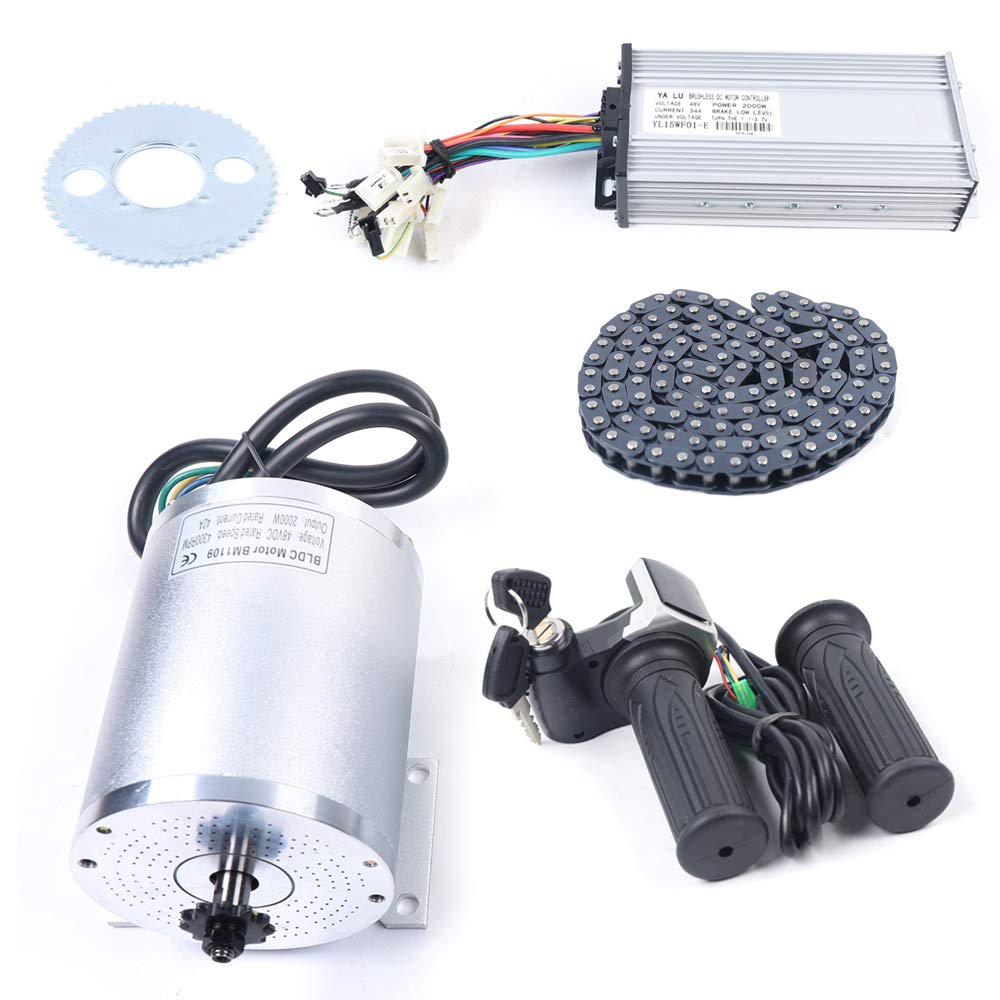 48V 2000W Brushless Electric Motor Kit - High Speed 4300RPM DC Motor for E-Scooters, E-Bikes & Motorcycles | Perfect for Commuting, Off-Road Adventures & DIY Electric Vehicle Projects
