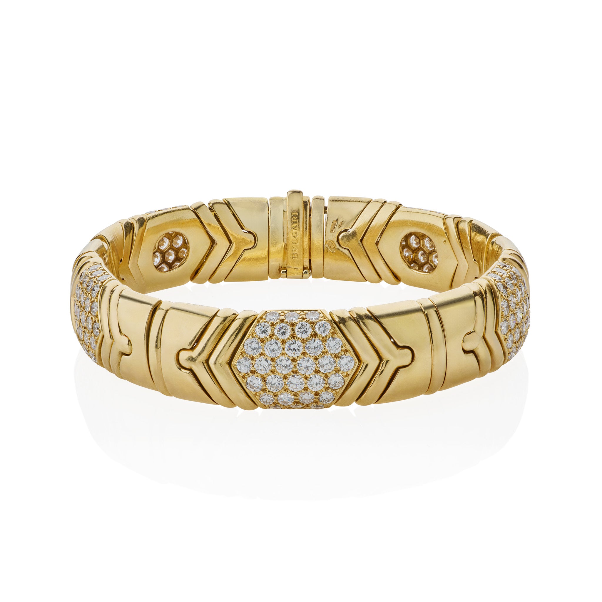 Bulgari 18K Gold Diamond Parentesi Bracelet for Women - Luxury Italian Jewelry for Gifts, Weddings & Special Occasions