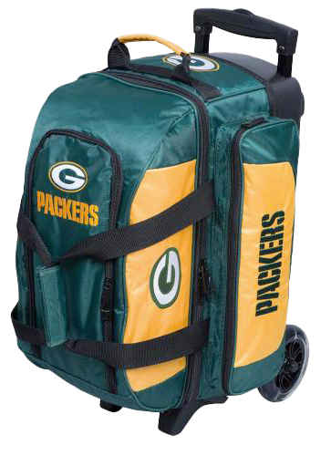 NFL Green Bay Packers Double Roller Travel Bag - Durable Wheeled Luggage for Football Fans, Sports Travel & Game Day Essentials