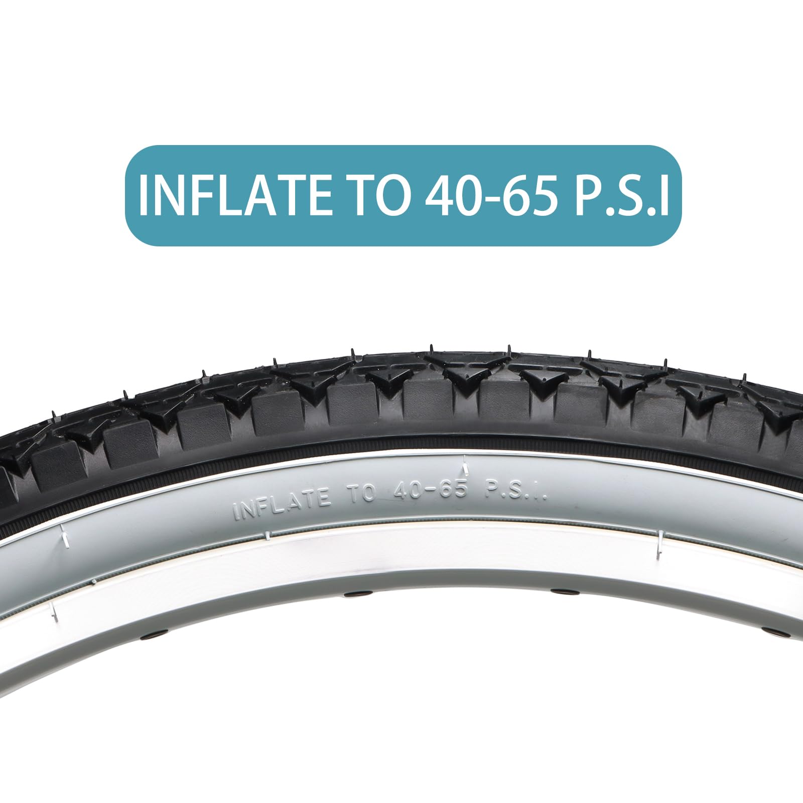 Hycline 26x2.125 Cruiser Bike Tires Set - 2-Pack 26-Inch Premium Butyl Rubber Puncture-Resistant Folding Bicycle Tires for Beach Cruiser & Urban Commuting | Perfect for Coastal Rides, City Cycling & Daily Commutes