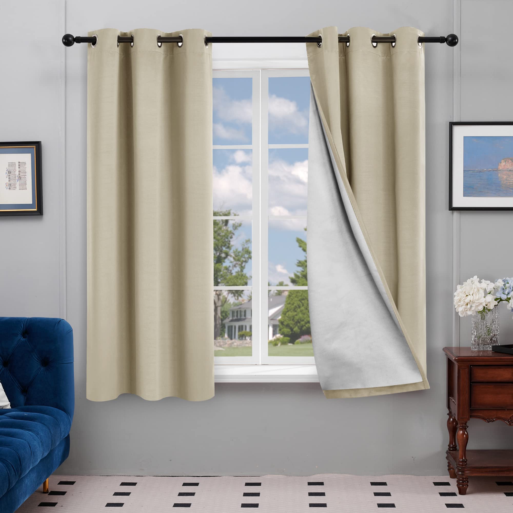 Deconovo Small Blackout Curtains for Living Room & Bedroom - 42