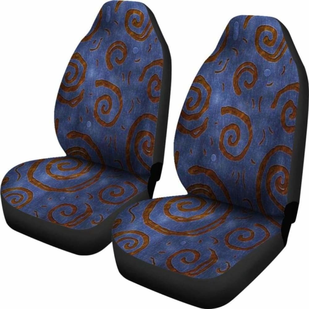 Blue Abstract Car Seat Covers - Premium Universal Fit for Cars, SUVs & Trucks | Waterproof & Comfortable Auto Accessories | Perfect for Road Trips, Daily Commute & Car Makeovers