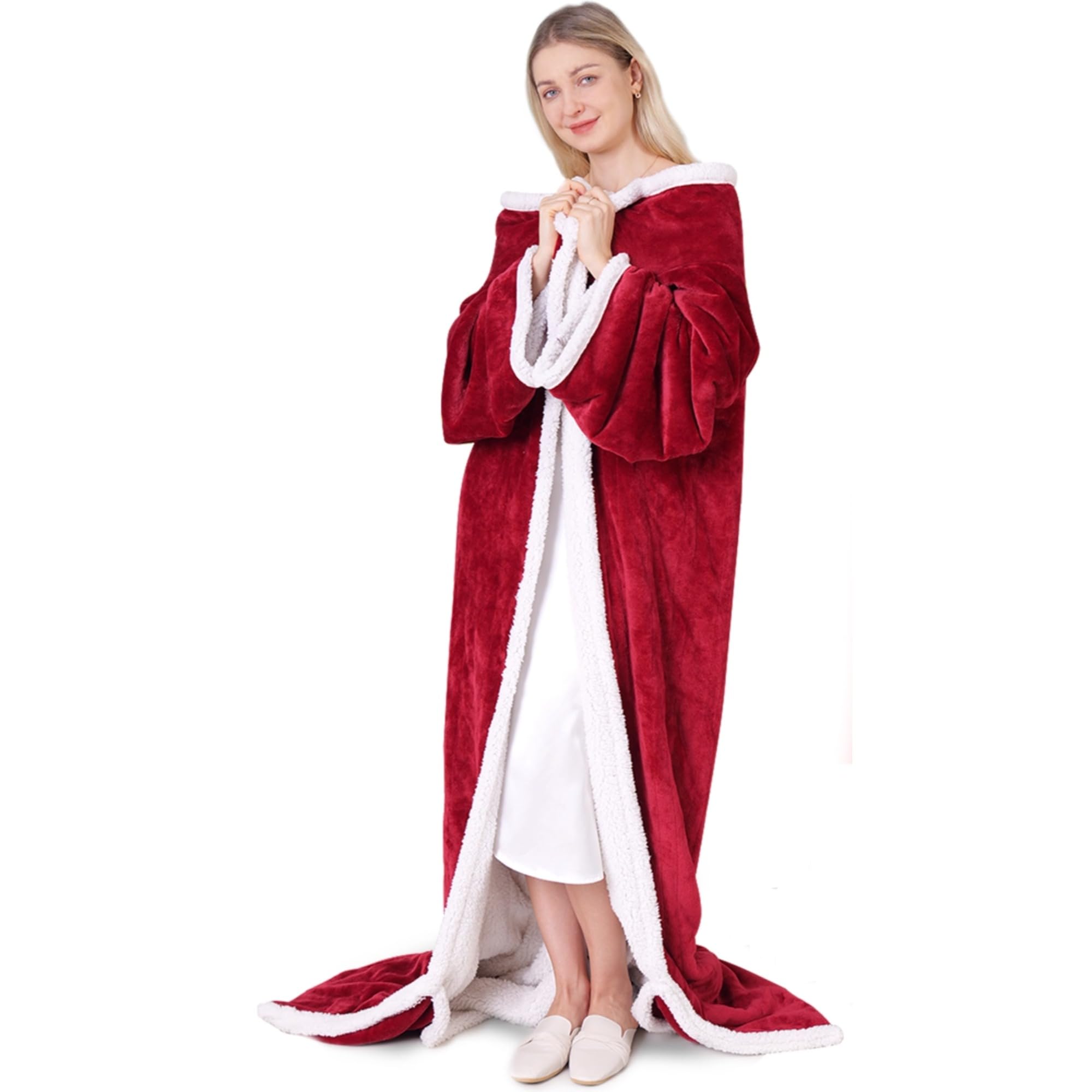 Wearable Heated Blanket with Sleeves - Electric Heating Blanket for Women & Men - Perfect for Cold Weather, Office, Travel & Home Use