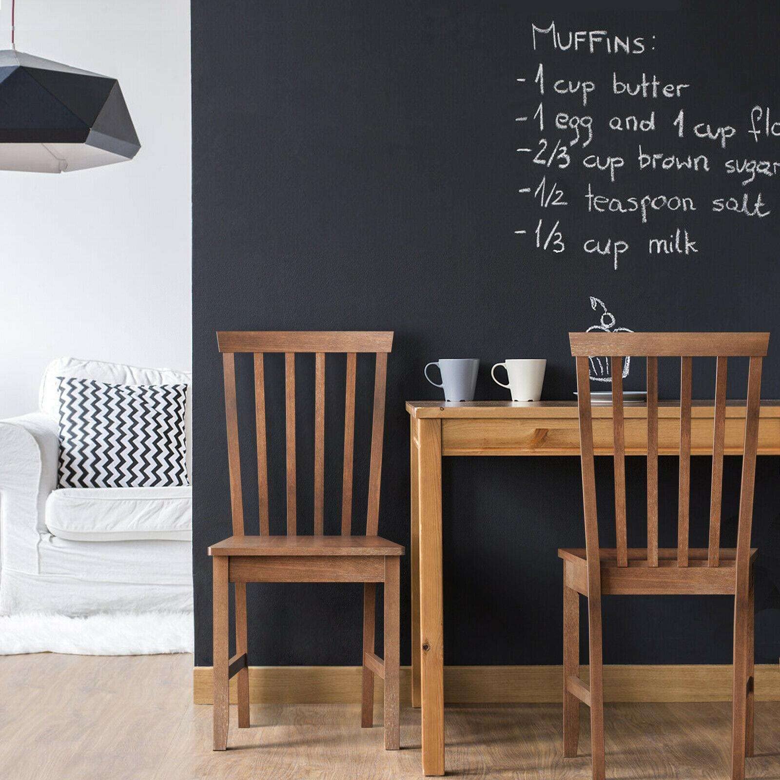 JHUS Set of 2 Solid Wood Spindle Back Dining Chairs with Walnut Legs - Perfect for Kitchen, Dining Room & Breakfast Nook | Comfortable & Stylish Seating for Family Meals & Entertaining