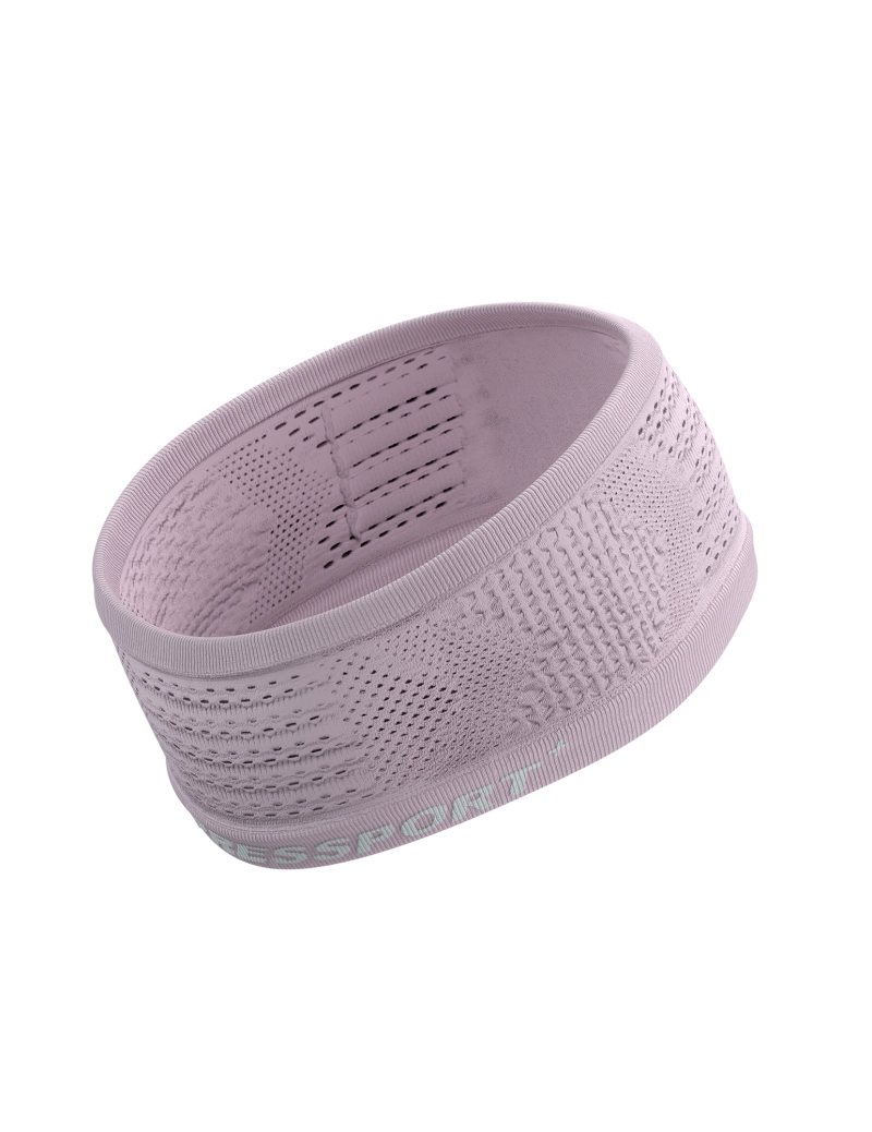 Compressport Unisex Headband On/Off - Sweat-Wicking Sports Headband for Running, Cycling & Fitness - Adjustable & Breathable (Roseate)