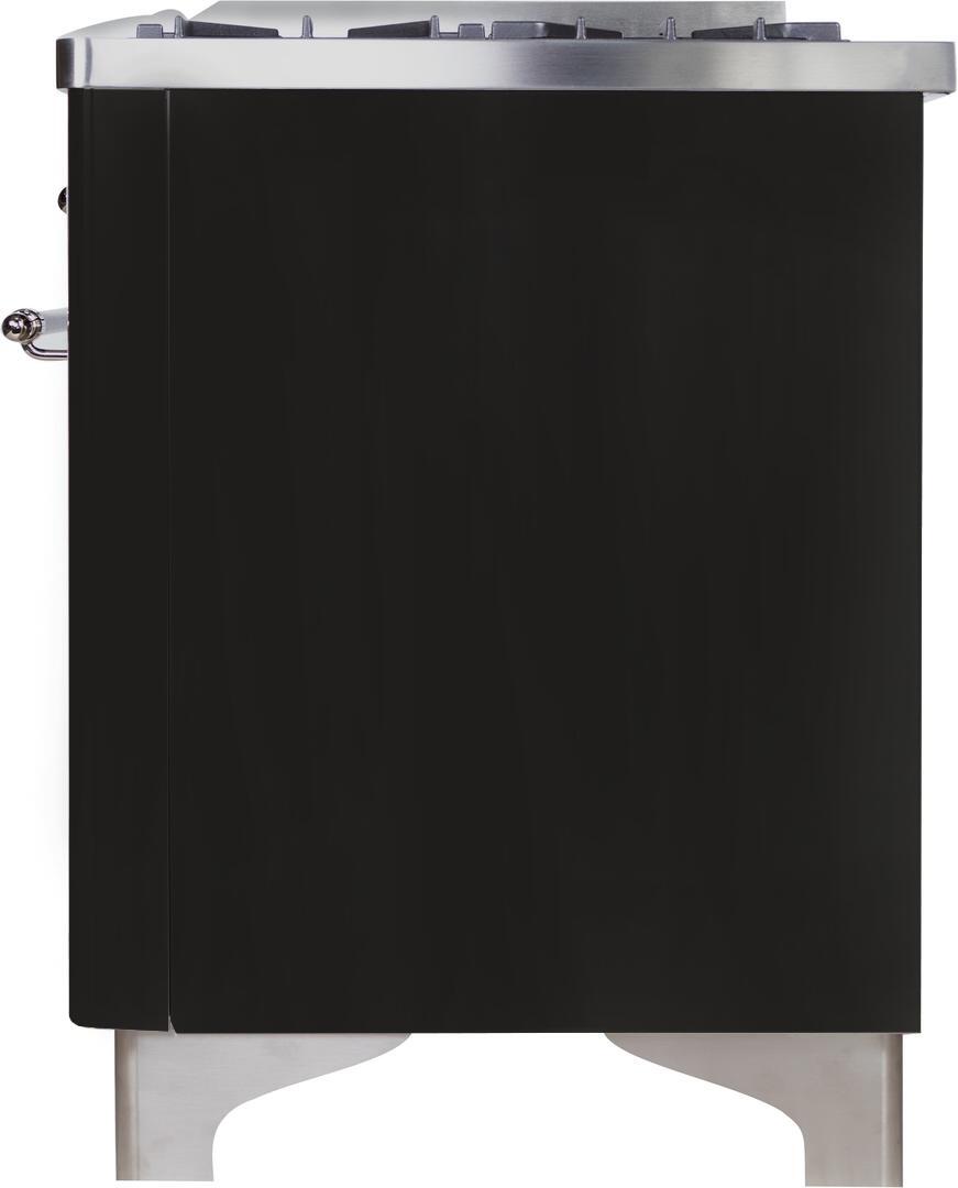 ILVE Majestic II 36 Inch Dual Fuel Freestanding Range - Matte Graphite with Chrome Trim - Liquid Propane Gas Stove - Professional Kitchen Appliance for Home Chefs & Cooking Enthusiasts - Perfect for Gourmet Meals & Family Dinners