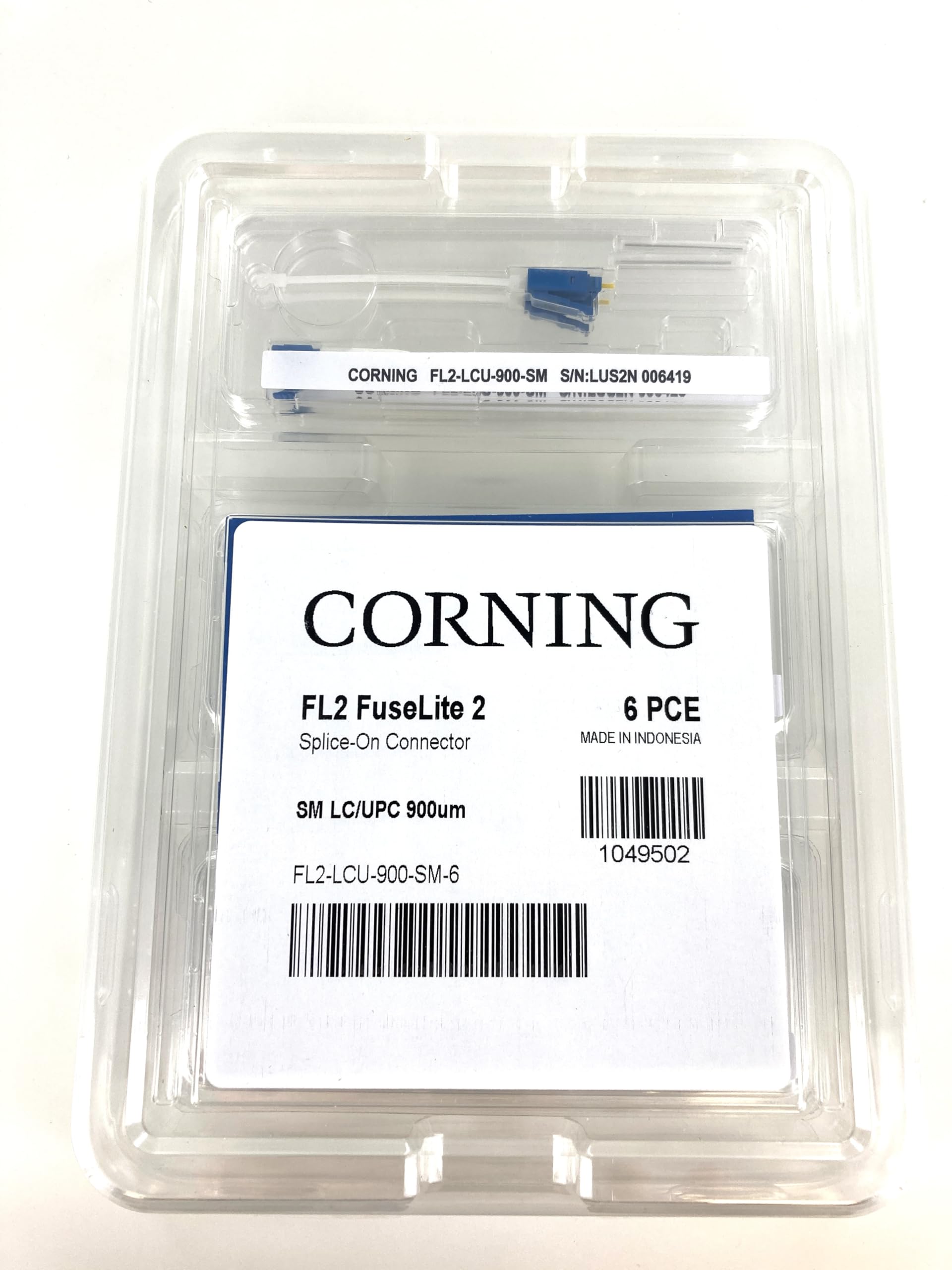 Fiber Optic Connector LC UPC - FuseLite 2 Splice-on Single-mode (OS2) 900m - 6 Pack for High-Speed Data Networks & Telecom Installations