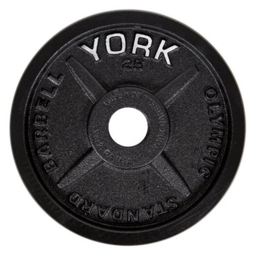 York Barbell Legacy Cast Iron Precision Milled Olympic Weight Plates - Professional Strength Training Equipment for Home & Gym Workouts - Perfect for Weightlifting, CrossFit, Powerlifting & Fitness Training