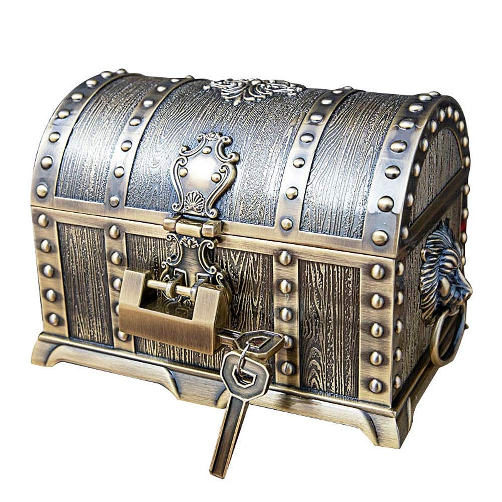 European Style Retro Jewelry Storage Box with Lock - 2-Layer Organizer for Rings, Earrings, Necklaces & Accessories | Perfect for Travel, Home Decor & Gift Giving
