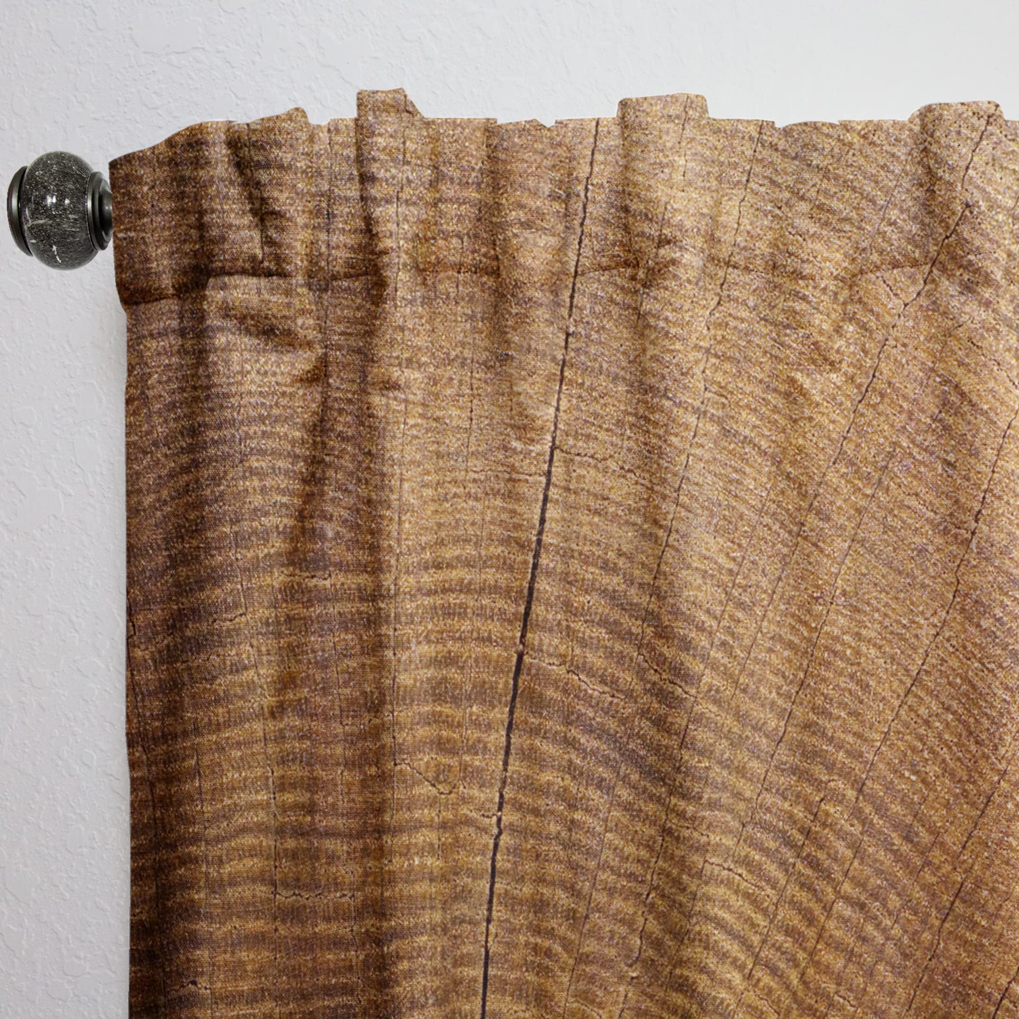 Concentric Tree Rings Blackout Curtains - Thermal Insulated Single Panel 52x120 Inches - Elegant Window Drapes for Bedroom & Living Room - Perfect for Home Decor & Light Control