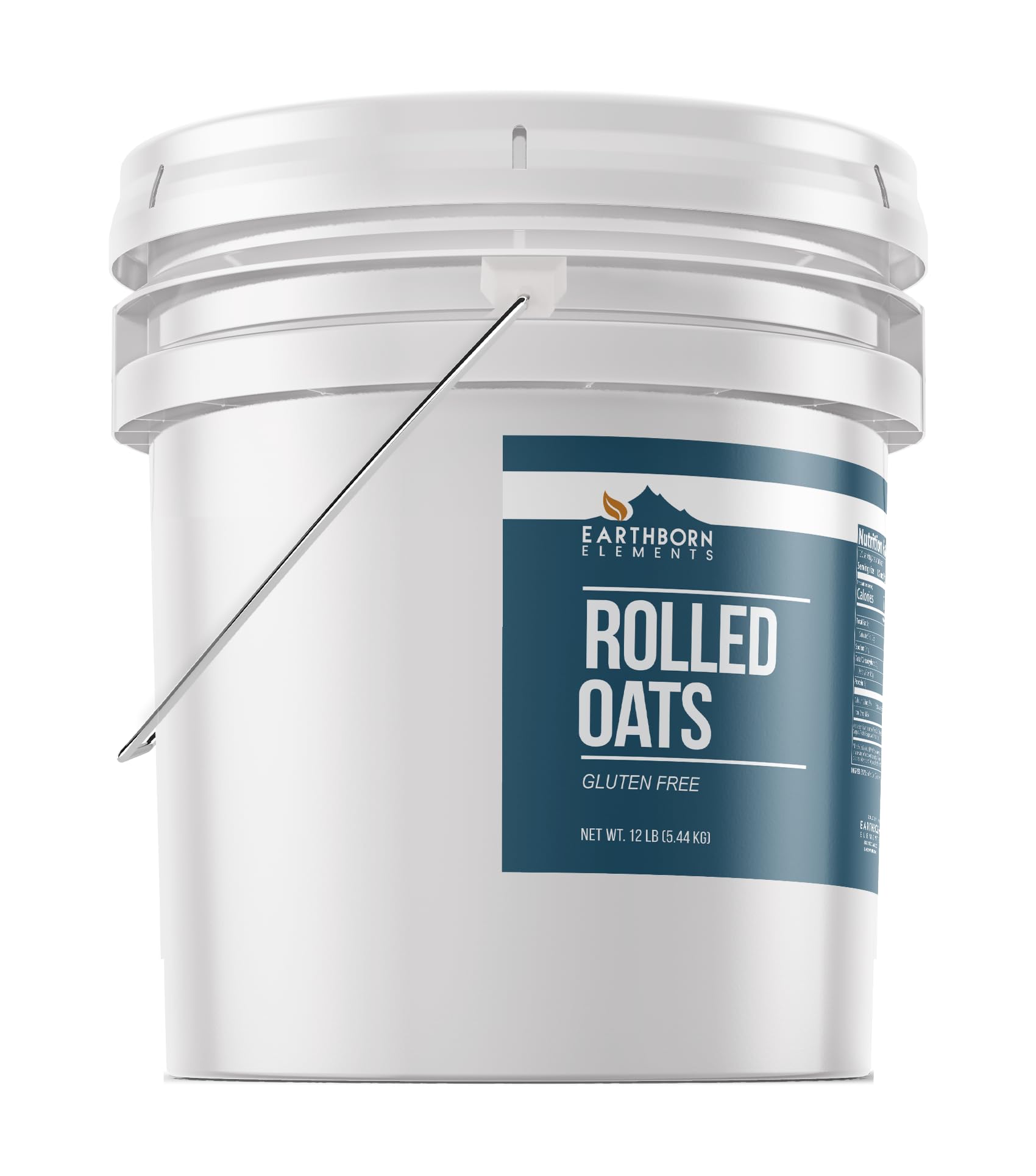 Earthborn Elements Gluten Free Rolled Oats - 3.5 Gallon Bulk Size | Old Fashioned Whole Grain Oatmeal for Baking, Smoothies & Breakfast | USDA Organic, Non-GMO, Vegan Friendly