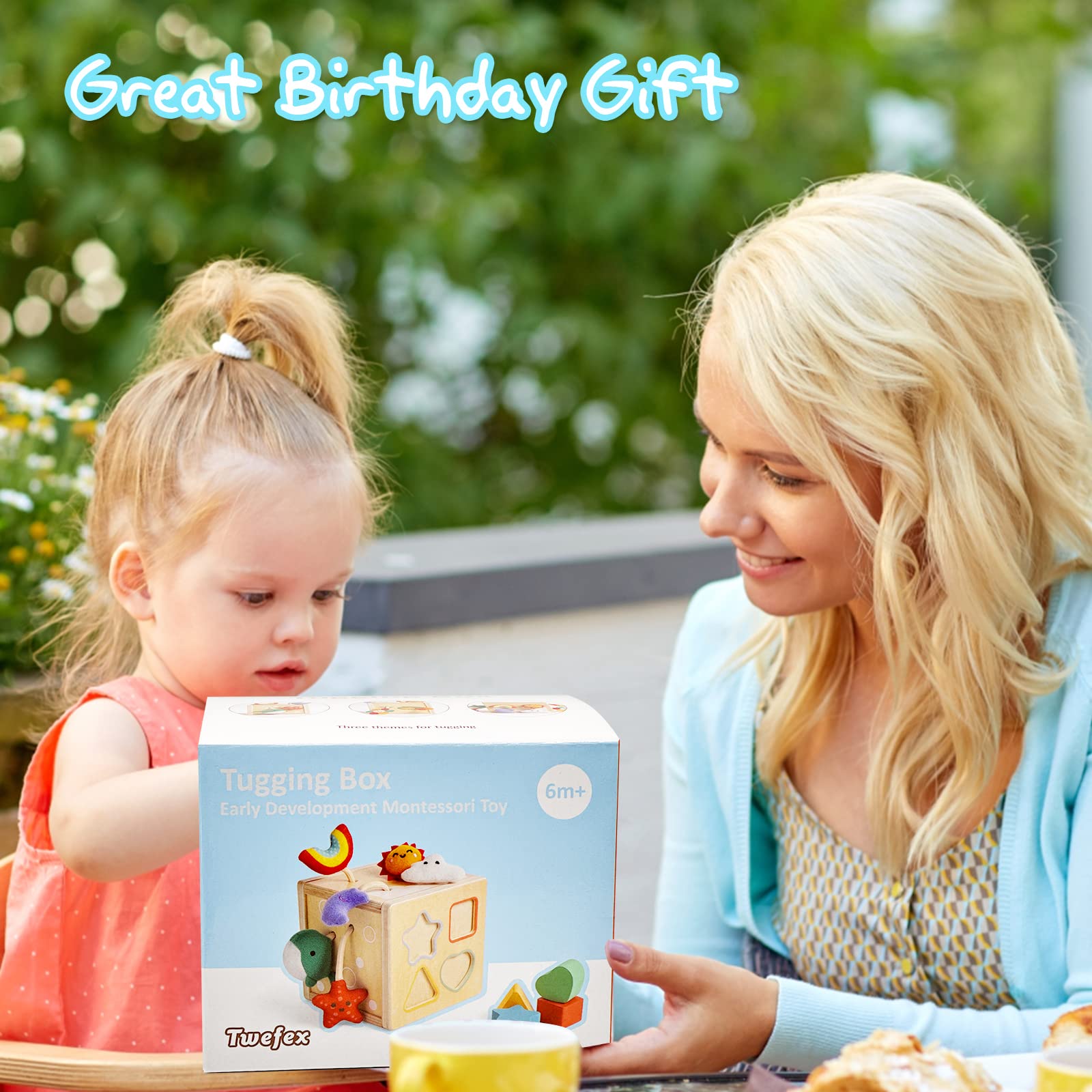 Montessori Wooden Pull String Activity Cube - Sensory Learning Toy for Babies 6-12 Months | Early Development Toy for 1 Year Old Boys & Girls | Perfect for Playtime, Daycare & First Birthday Gifts