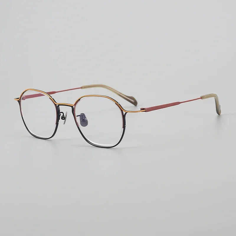 Aror Unisex Full Rim Flat Top Square Titanium Eyeglasses Frame 24091 - Lightweight Durable Glasses for Work, Reading & Fashion