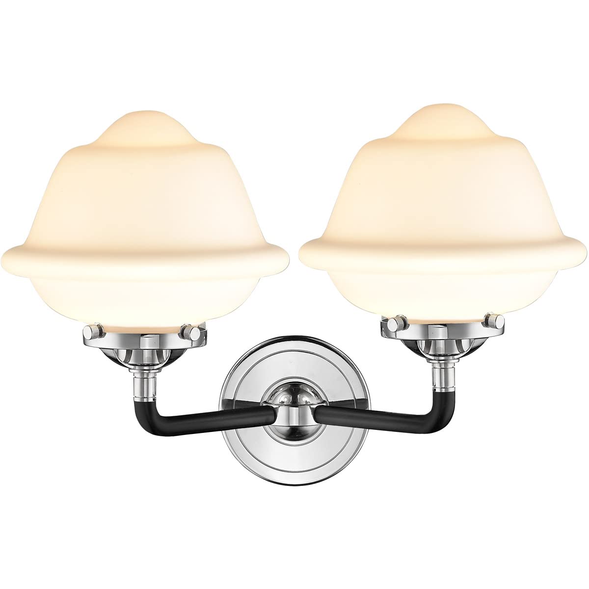 Innovations Lighting 284-2W-BPN-G531-LED Small Oxford 2-Light Bathroom Vanity Light, Nouveau Collection - Perfect for Modern Bathrooms & Powder Rooms