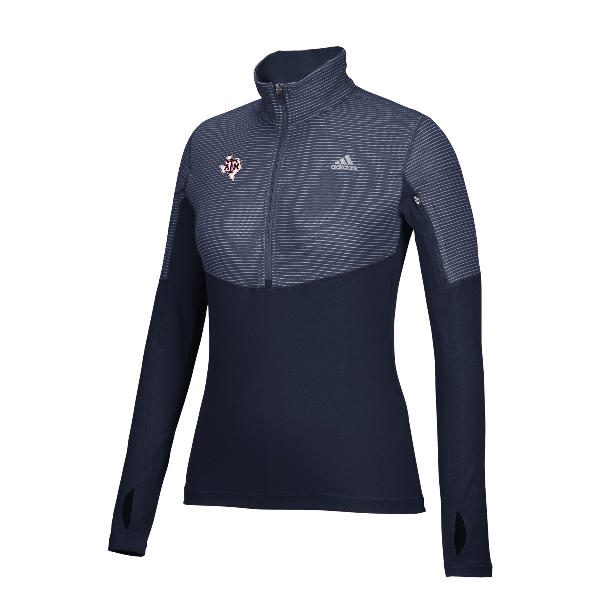 NCAA Women's Team Logo Heat Transfer Lightweight 1/2 Zip Jacket - Perfect for Game Day, School Spirit & Casual Wear