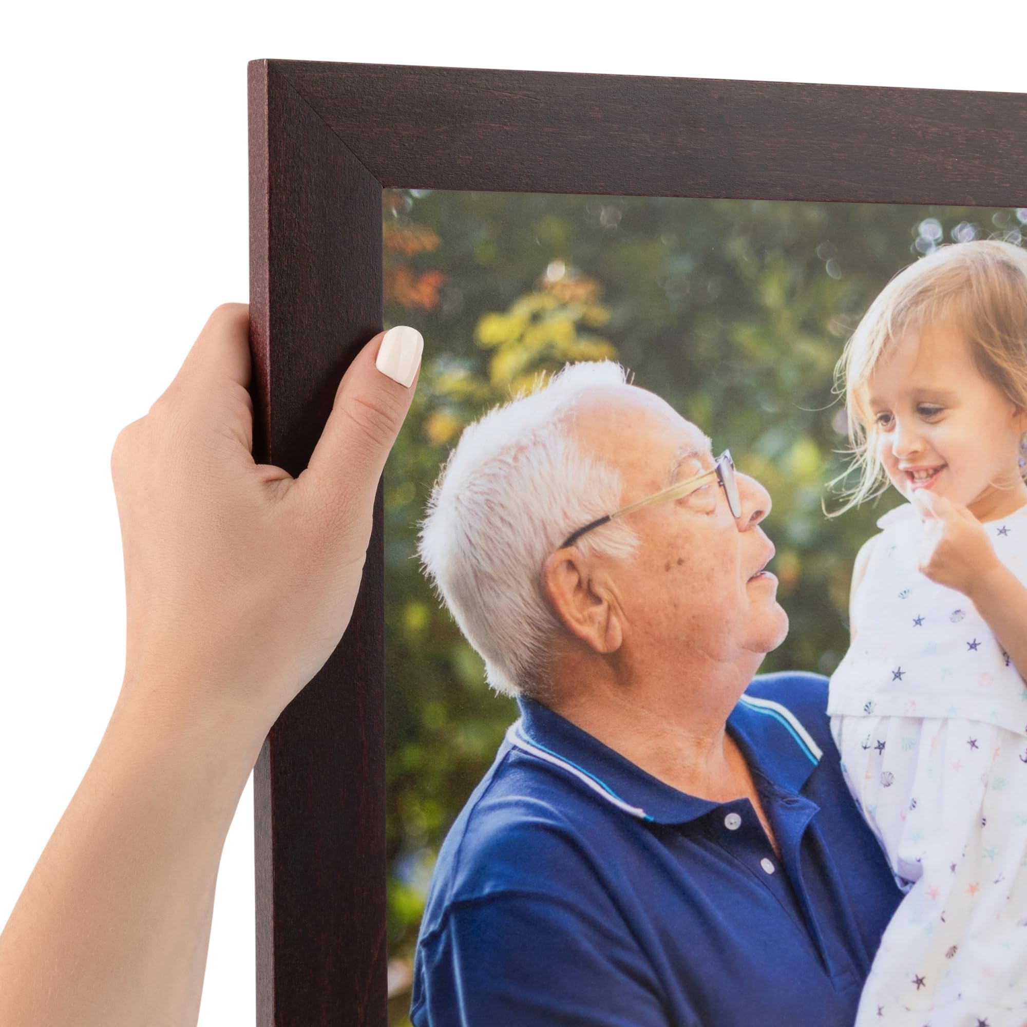 ArtToFrames 7x39 Inch Red Wood Picture Frame - 1.38 Inch Cherry Finish Custom Poster Frame for Artwork & Photos - Includes Economy Acrylic - Perfect for Wall Decor, Living Room, Bedroom & Office Display
