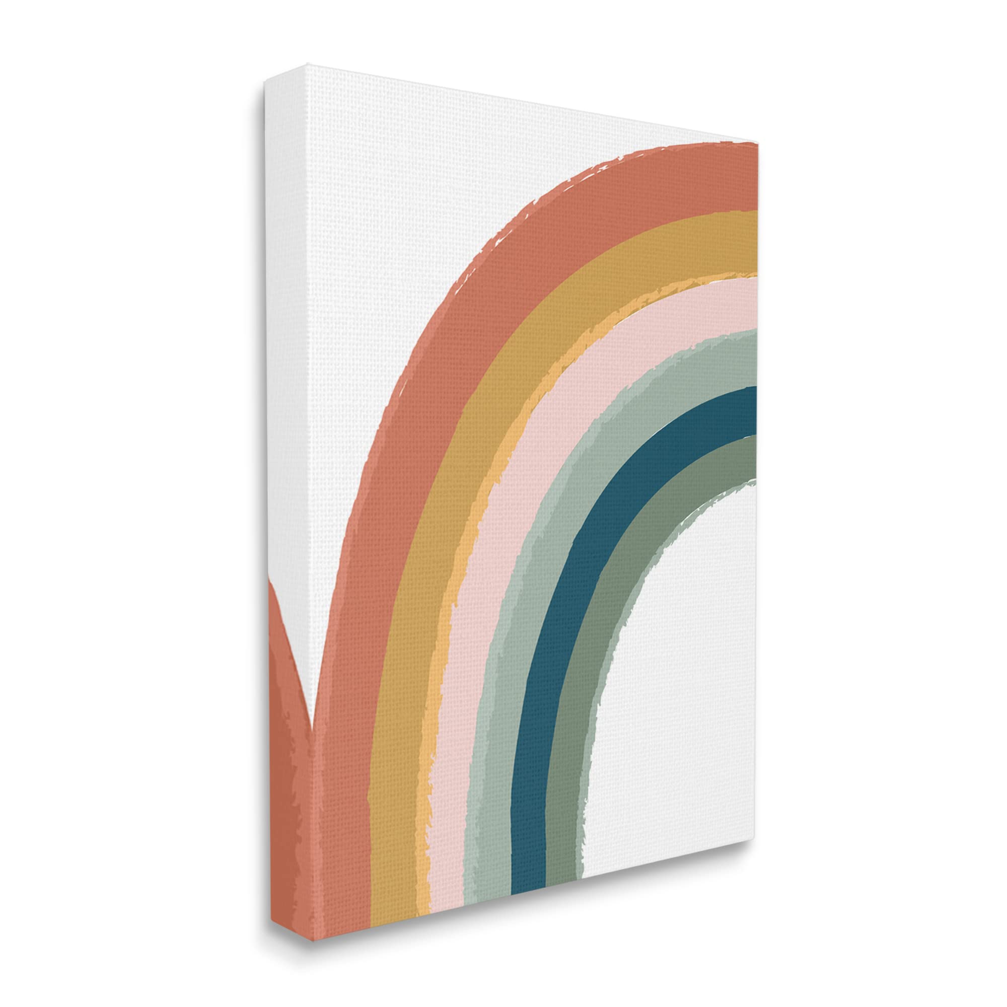 Stupell Industries End of Rainbow Chalk Smudge Pattern Nature Doodle Wall Art - Designed by Lisa Perry - Modern Abstract Canvas Print for Living Room, Bedroom & Office Decor