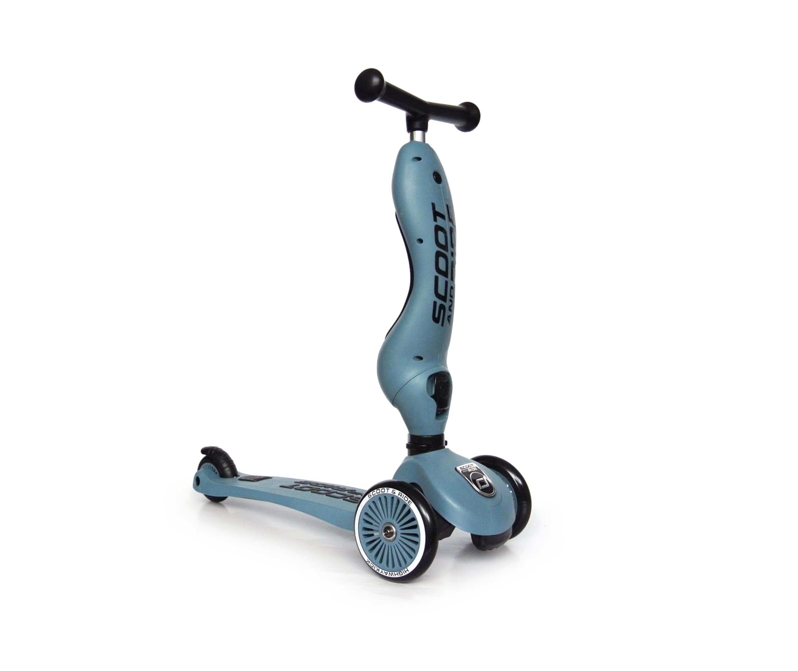 2-in-1 Scoot & Ride Highwaykick 1 Kids Scooter - Convertible Ride-On & Stand Scooter for Toddlers Ages 1-5 Years - Durable Steel Frame - Perfect for Park Rides, Backyard Fun & Learning Balance