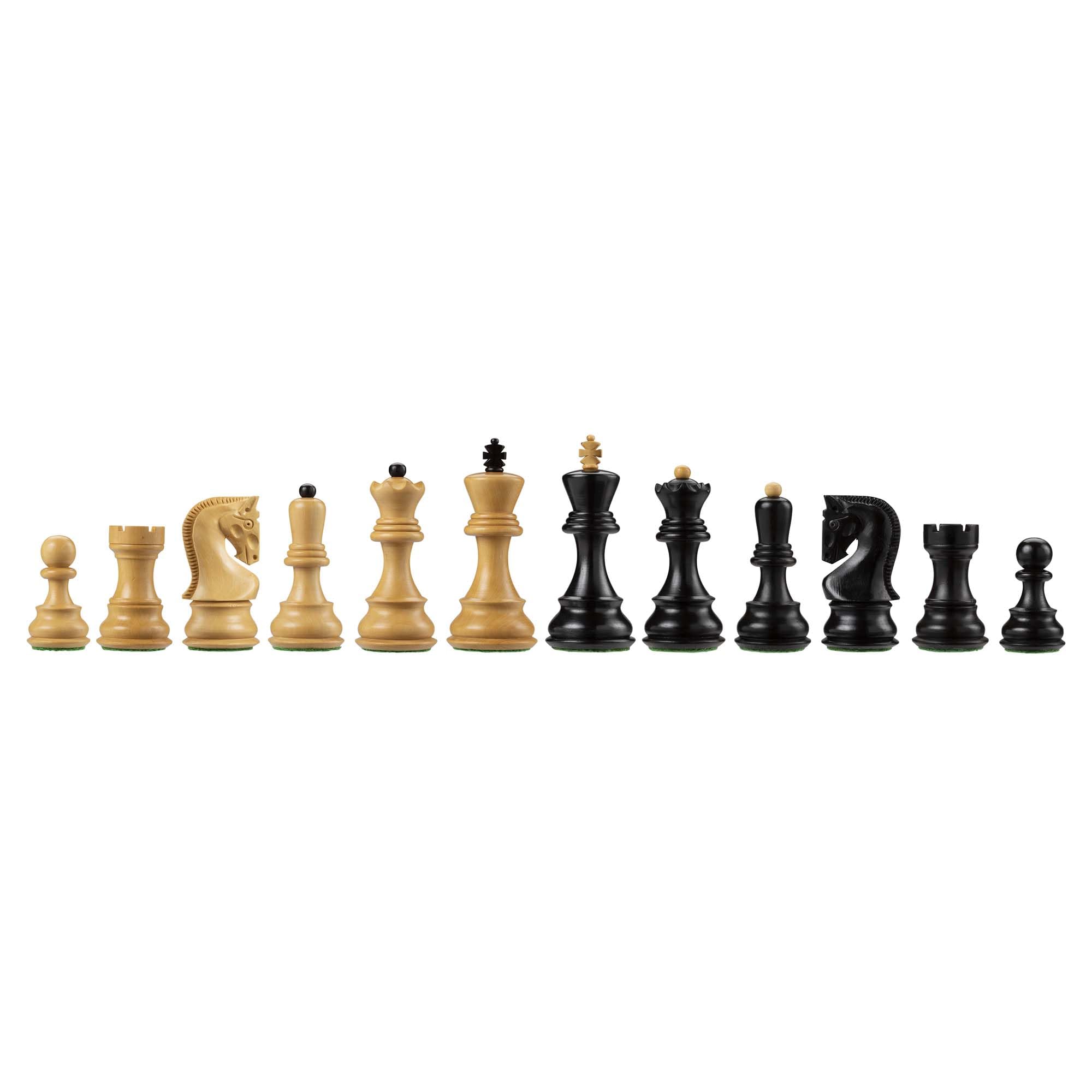 Bobby Fischer Zagreb Ebonized & Boxwood Chess Set - 3.75 Inch King, Premium Weighted Wooden Chess Pieces, European Staunton Style | Luxury Tournament Chess Set for Adults | Perfect for Home Decor, Office Display & Competitive Play