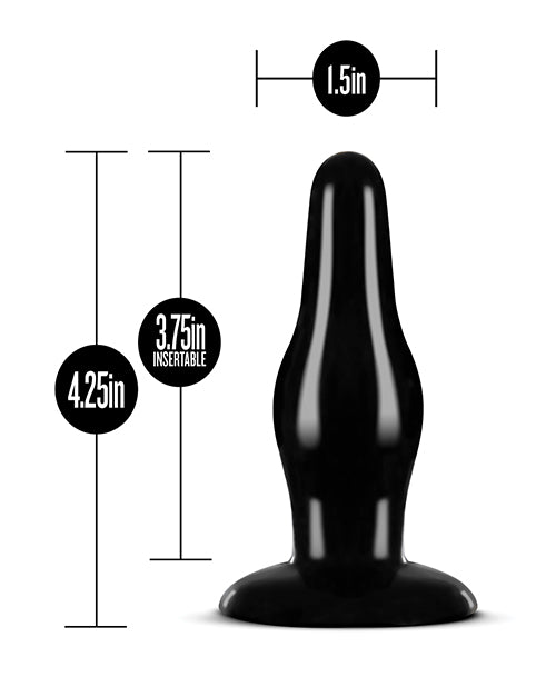 Anal Adventures Pleasure Butt Plug - Black | Comfortable & Safe Silicone Anal Plug for Men & Women | Perfect for Beginners, Couples Play & Solo Exploration