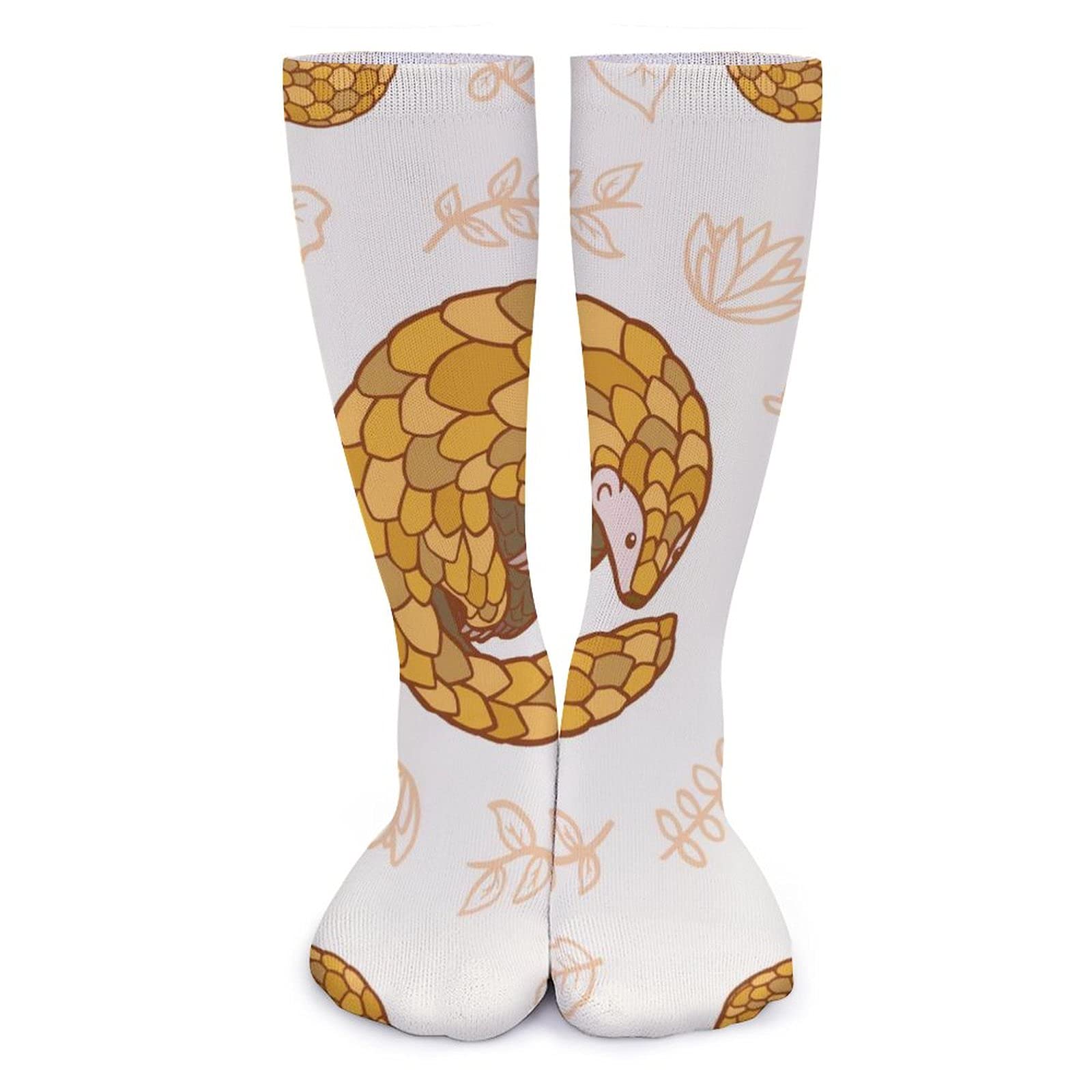 BAIKUTOUAN Hibernating Pangolins Unisex Warm Knee-High Socks - Cozy Crew Stockings for Winter, Outdoor Activities & Casual Wear