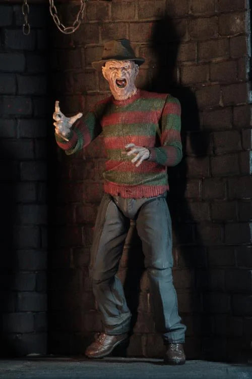 Ultimate Freddy Krueger Action Figure - A Nightmare on Elm Street Part 2 Collectible | Horror Movie Merchandise for Display & Halloween Decor