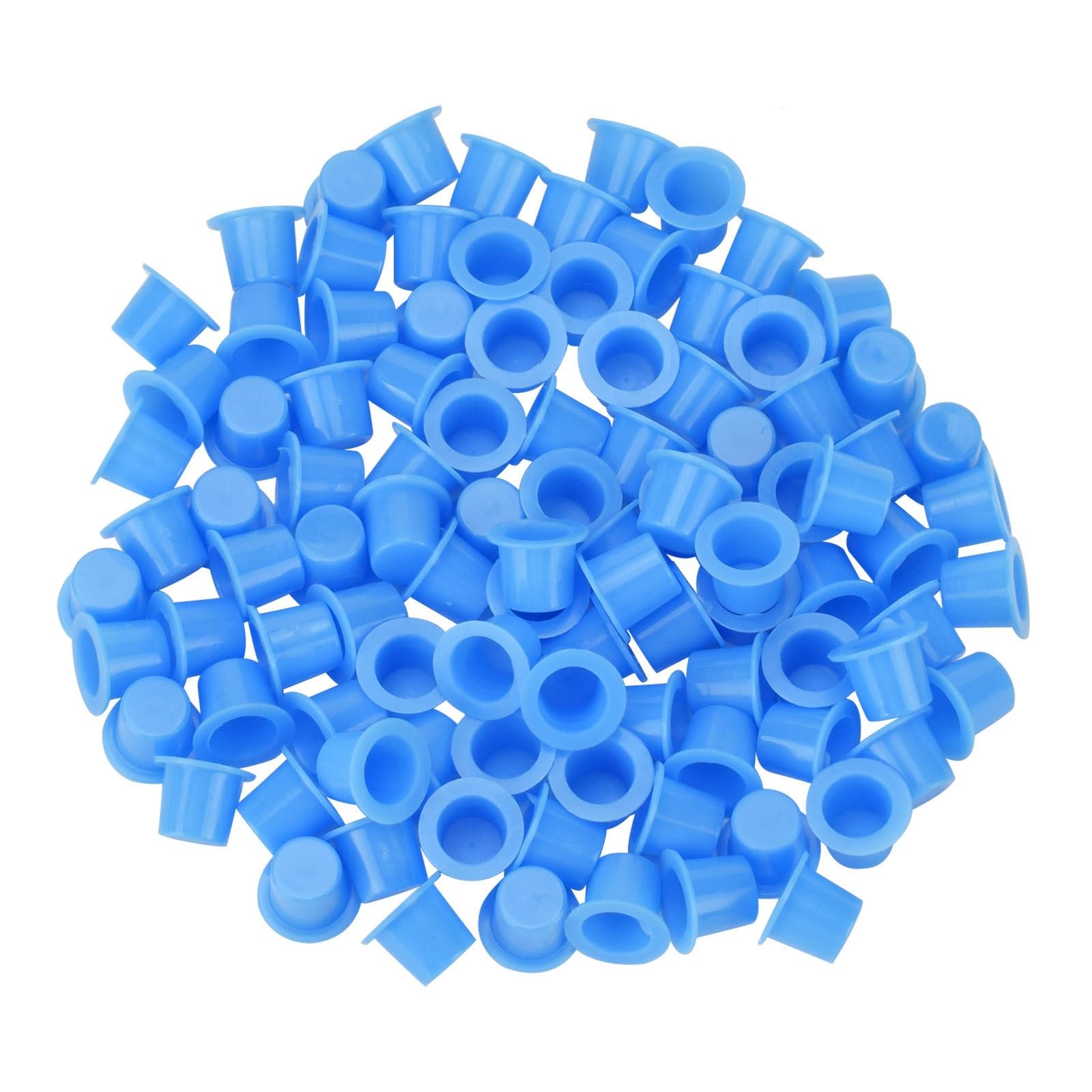 RAJry 100Pcs Disposable Tattoo Ink Caps - Small Size Tattoo Supplies for Professional & Home Tattoo Artists | Perfect for Ink Storage & Hygiene Tattooing