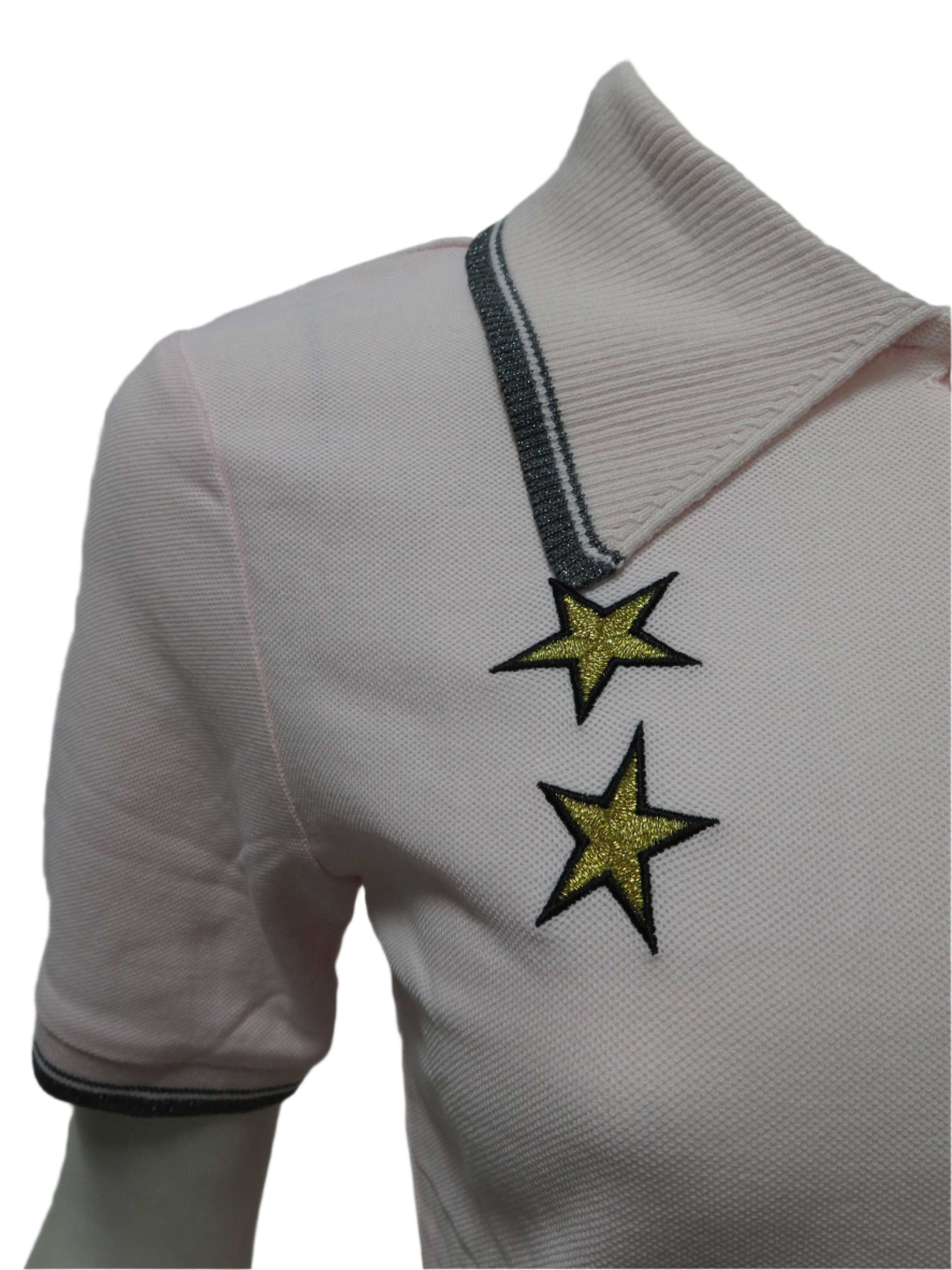 Fred Perry x Bella Freud Star Embroidered Pique Shirt for Women - Quartz Color | Stylish Casual & Office Wear | Perfect for Everyday Outfits & Special Occasions