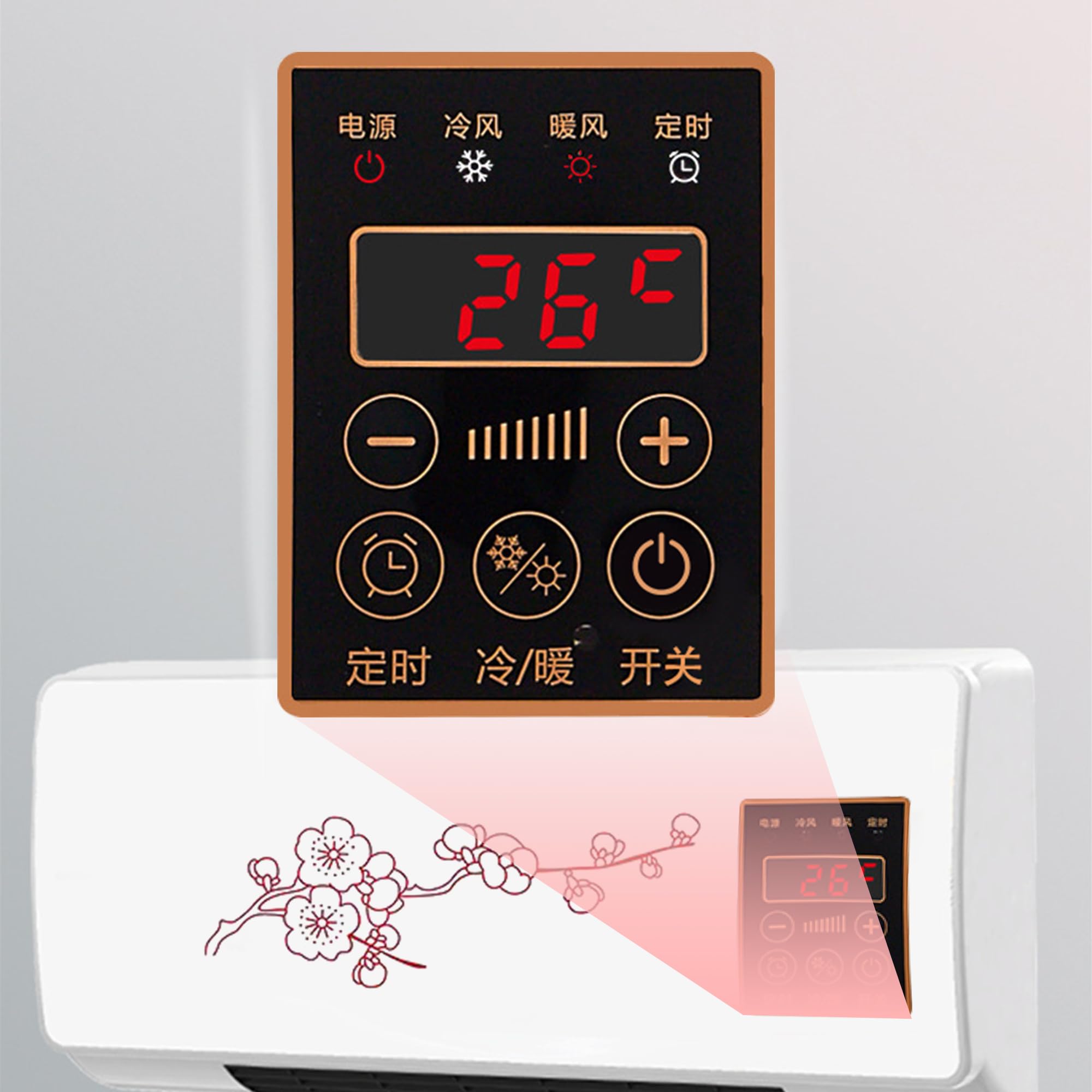 Split Max Portable Air Conditioner - 2 in 1 Wall Mount & Mobile AC Unit with Remote Control for Bedroom, Office, Kitchen - Energy Efficient Cooling for Homes & Small Spaces (US Plug)