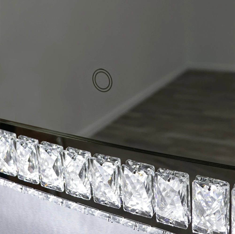 Dream Rectangle LED Mirror - Vanity Makeup Mirror with Touch Screen & Adjustable Brightness for Bathroom, Bedroom, Dressing Room