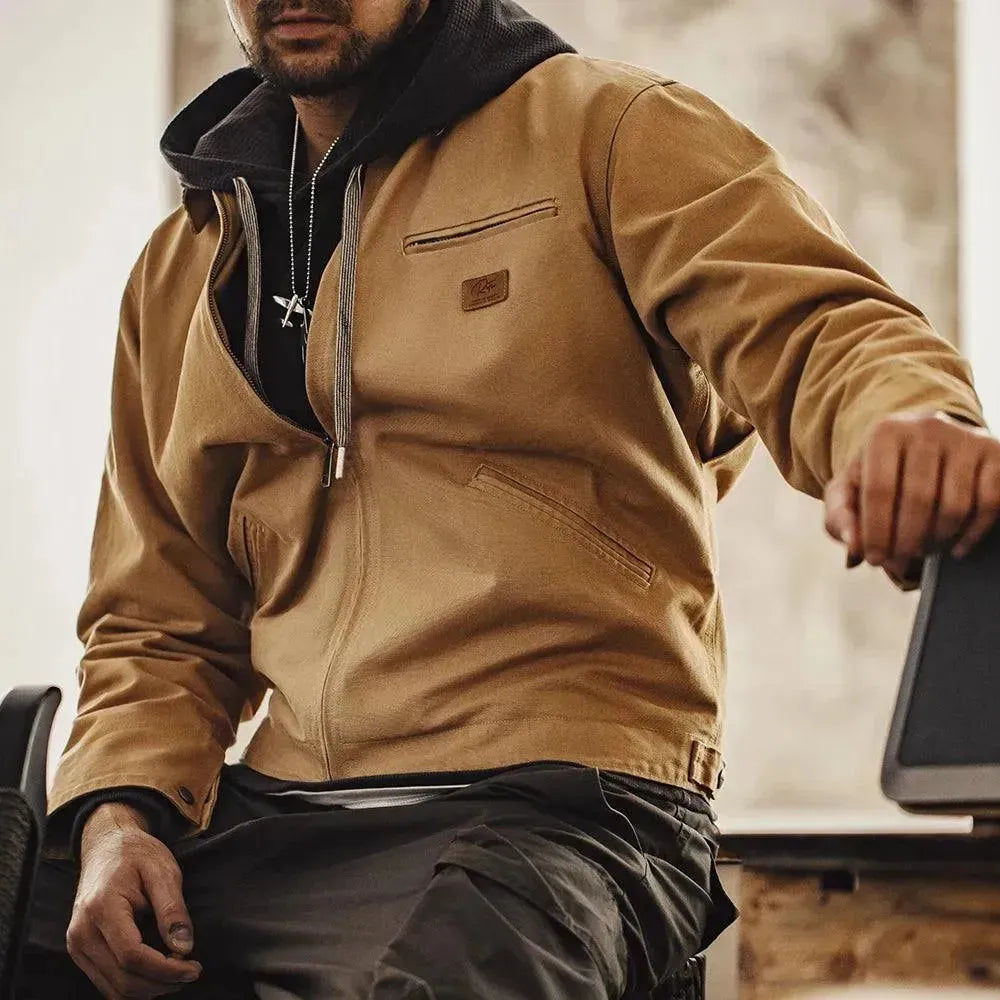 Men's Street Style Harrington Jacket - Lightweight Windbreaker for Casual Wear & Outdoor Activities | Urban Fashion, Spring & Fall Outerwear