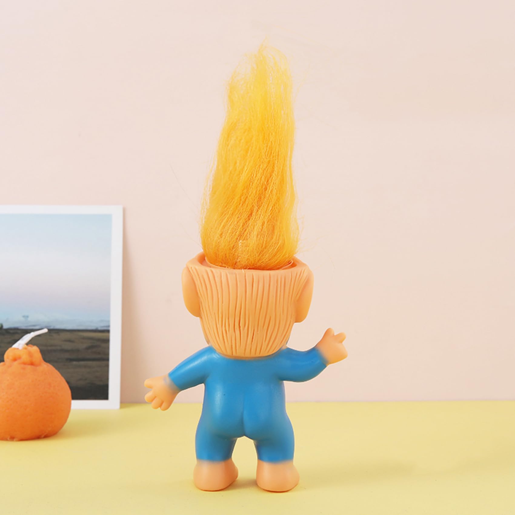 Donald Trump Troll Doll Toy - Cute Rubber Collectible Figure for Trump Fans, 2025 Take America Back Edition (Red Tie) - Perfect Gift for Political Enthusiasts & Election Memorabilia Collectors