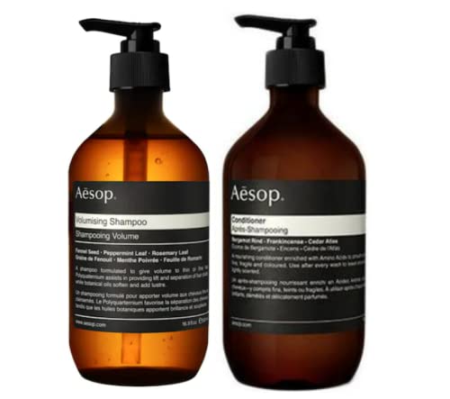 AESOP Volumizing Shampoo & Conditioner Set for Thin, Fine, Damaged & Color-Treated Hair - 2 x 500ml Bottles - Australian Made - Salon Quality Hair Care for Daily Use & Professional Styling